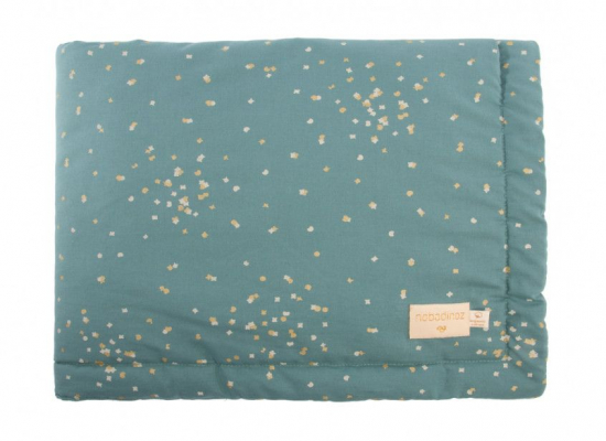 Couverture Laponia - 140/100 - gold confetti/ magic green - Nobodinoz