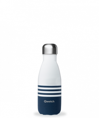 Bouteille Isotherme 260ml marinière bleu Qwetch