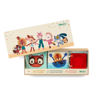 Cadeau de naissance - 3 livres sensoriels pour bébé - Jungle Lilliputiens