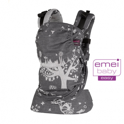 Emeibaby - Treemei Anthrazit Weiß - Porte-bébé hybride - Babysize