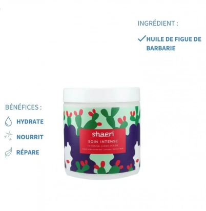 Soin masque intense à l'huile de figue de barbarie bio - 250 ml Shaeri