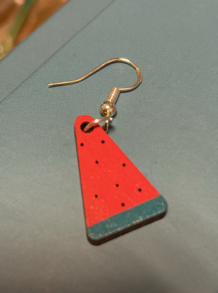 Boucle d'oreilles pendantes pastèque Elysta