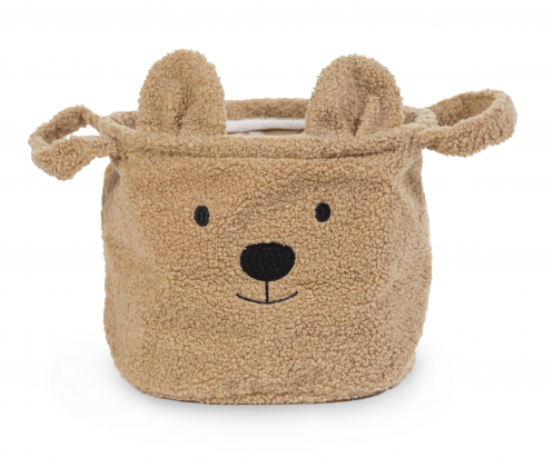 Panier de rangement Teddy brun 25X20X20 cm Childhome
