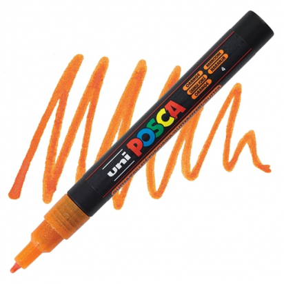 Marqueur PC3M pointe fine 0,9-1,3 mm Orange Glitter POSCA