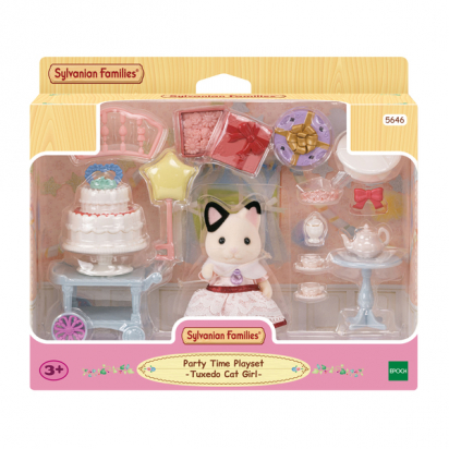 La fille chat bicolore goûter d'anniversaire Sylvanian families