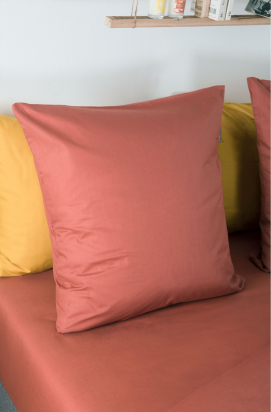 Taie Coton BIO 60x60 Terracotta Kadolis
