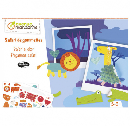 Boîte créative, Safari de gommettes Avenue Mandarine