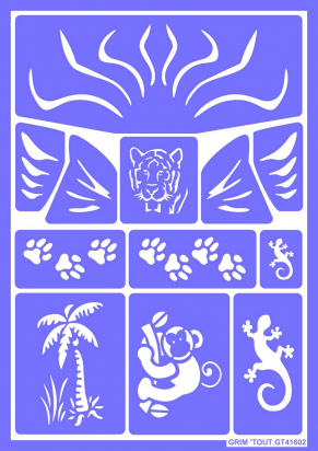 Pochoir de maquillage - Jungle - Grim'tout