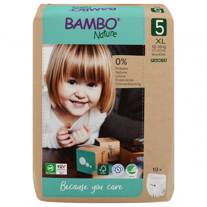 Culottes d'apprentissages jetables écologiques - Junior (12-20kg) - Bambo Nature