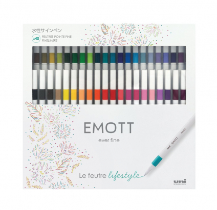 Coffret de feutres 40 pièces Emott