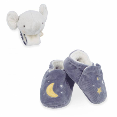 Coffret chaussons et bracelet sonores éléphant Kaloo