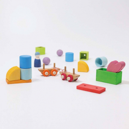 Jeu de construction train en bois Grimm's