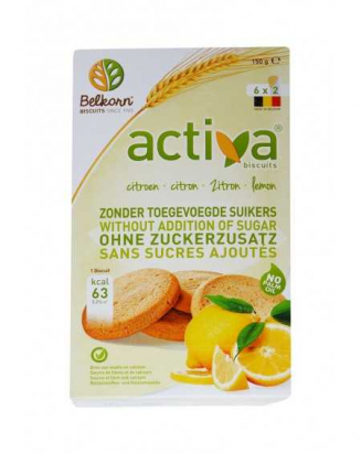 Biscuits au citron sans sucre Activa - 150g BIO - BELKORN