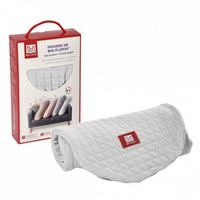 Housse de Coussin de positionnement et d'allaitement Fleur de coton Gris perle Red Castle