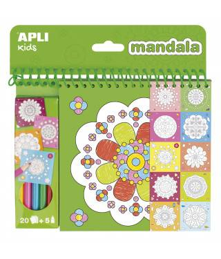 Cahier de coloriage et crayons Mandale Apli