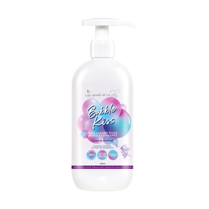 Soin lavant doux bébés et enfants - BUBBLE KISS 400ml - les secrets de loly