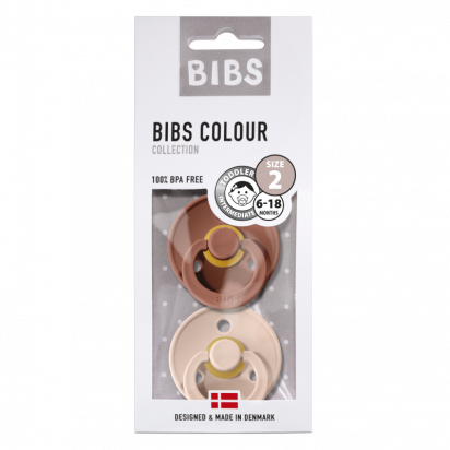Lot de 2 tétines BIBS T2 woodchuck/blush