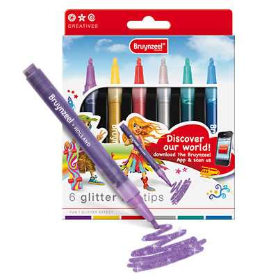 6 feutres à paillettes - Bruynzeel