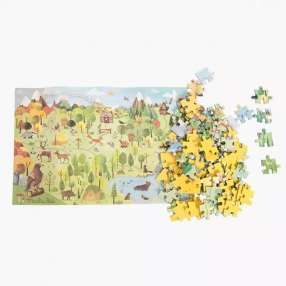 Puzzle La Forêt 96 pièces Les grands explorateurs Moulin roty