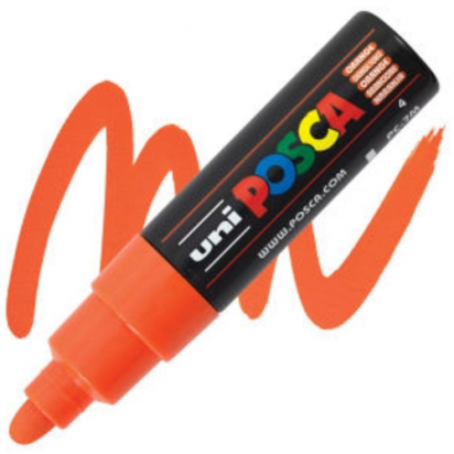 Marqueur PC7M pointe conique 4,5-5,5 mm Orange foncé POSCA