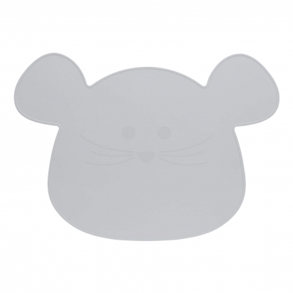 Set de table en silicone - Little Chums Souris Gris - Lassig