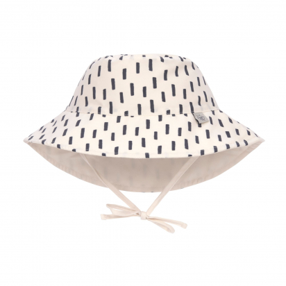 Chapeau anti-UV réversible Petits traits écru gris Lassig