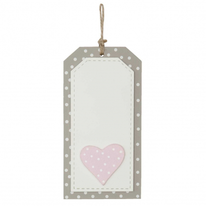 Plaque décorative en bois - Coeur 