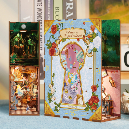 Serre-livres DIY Booknook Alice in Wonderland Tonecheer
