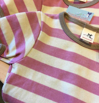 Bodymanches courtes - rose - Storchenkinder