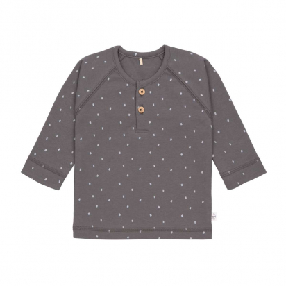 T-Shirt manches longues Bébé GOTS - Cozy Colors, Pois Anthracite Lassig