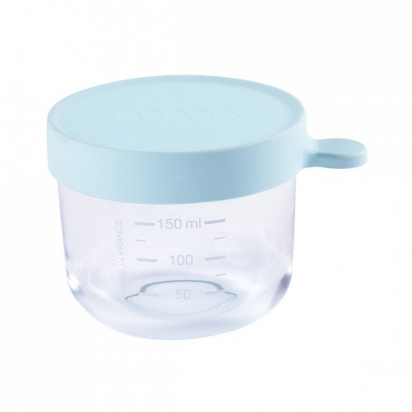 Pot en verre 150 ml bleu ciel Beaba