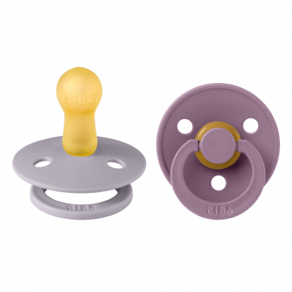 Lot de 2 tétines BIBS T2 Fossil grey/Mauve