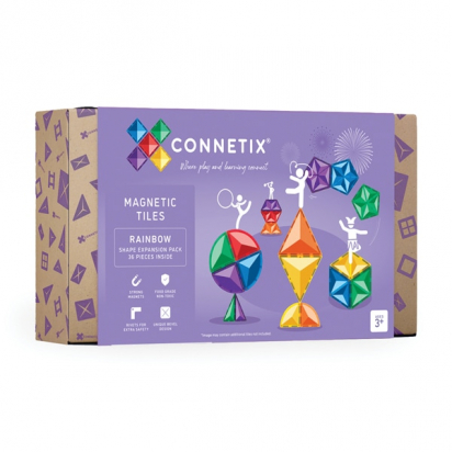 Pack 36 pièces Rainbow formes extension Connetix