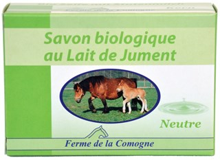 Savon neutre lait de jument 100g Ferme de la Comogne