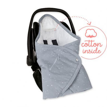 Biside couverture nid d'ange Jersey Etoiles gris Bemini