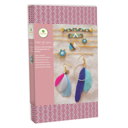 Atelier De Bijoux XL   Perles Japonaises et plumes Sycomore