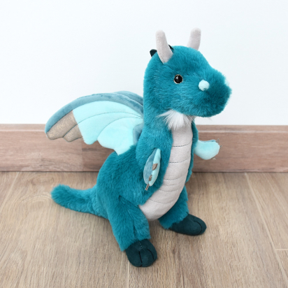 Peluche Grégoire le Dragon vert Emeraude 30 cm Histoire d'Ours