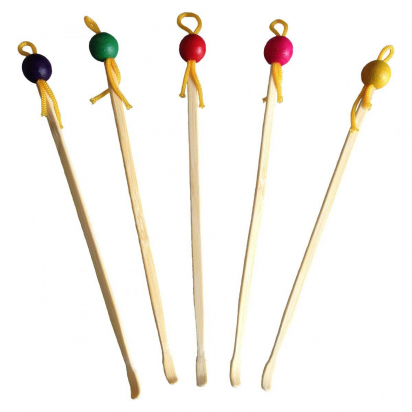 Lot de 5 oriculi en bois Woody