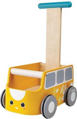 Pousseur Voiture de marche jaune Plantoys