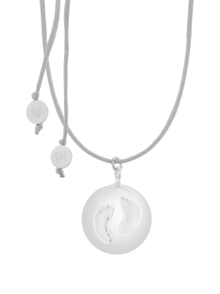 Collier Bola de grossesse Pieds Gris Proud Mama