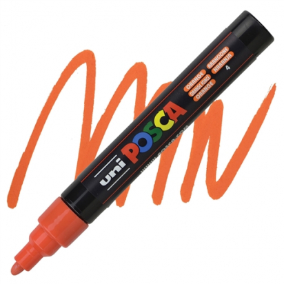 Marqueur PC5M pointe moyenne 1,8-2,5 mm Orange foncé POSCA