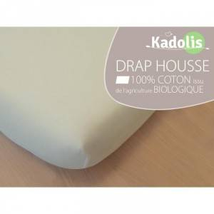 Drap housse Ecru - 60x120 cm - Kadolis