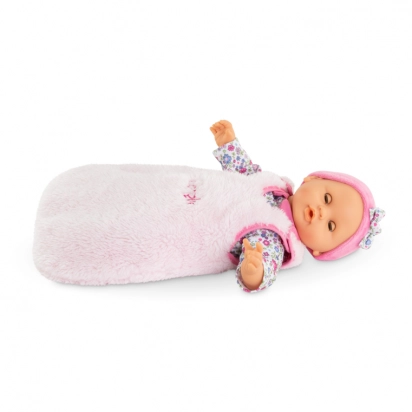 Turbulette Peluche Rose pour poupon 30 cm Corolle