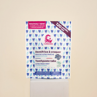 Dentifrice à croquer menthe ultra fraîche Lamazuna