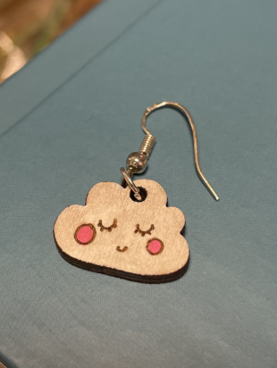 Boucle d'oreilles pendantes Nuage Elysta