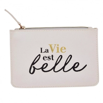 Pochette zip La vie est belle Draeger