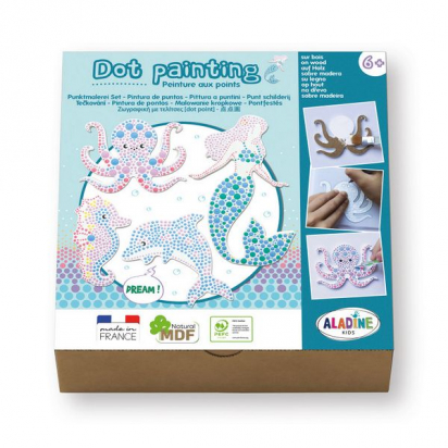 Peinture par points (dots)  Sirène Aladine