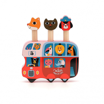 Pop-up en bois, Autobus anglais - Ingela P.Arrhenius Vilac