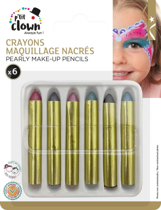 Ptit Clown crayons maquillage nacrés pack de 6