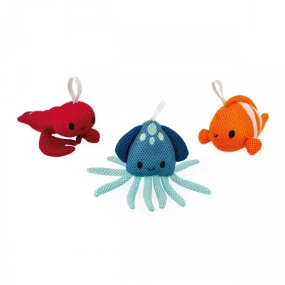 Set de 3 Eponges de Bain Animaux Marins Janod